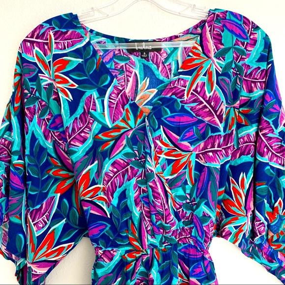 New Lulus Hypnotized Purple Print Romper size S - Picture 10 of 16